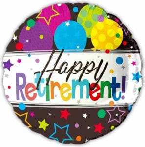 Happy Retirement Balloon Super Fun & Bright