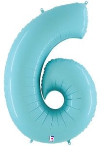 Big Blue Number 6 Foil Balloon