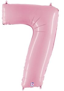 Huge Number 7 Pastel Pink Balloon