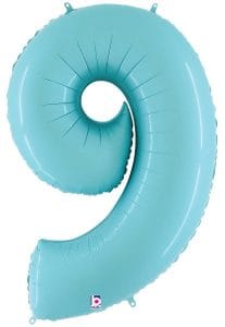 Big Blue Number 9 Foil Balloon