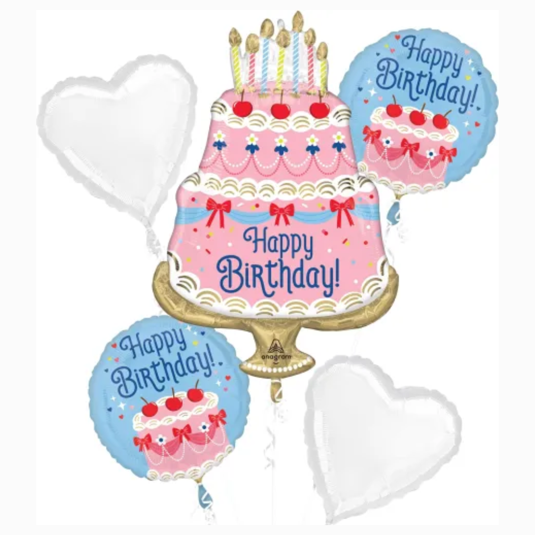 Sweet Cake Birthday Balloon Bouquet