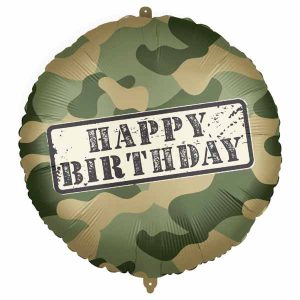 Happy Birthday Camo 18" Foil Balloon