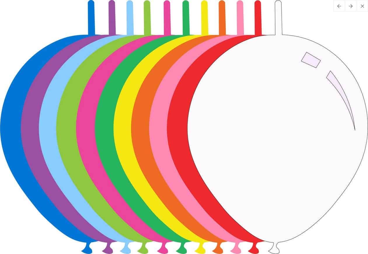 Standard Assorted Colors Decomex Linking Balloons