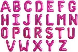 Jumbo Magenta Letter Balloons 34"
