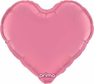 Pink heart-shaped foil balloon for celebrations and parties.