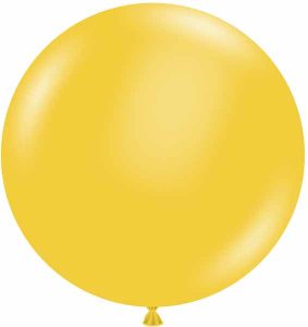 Goldenrod latex balloon for party decorations and celebrations.