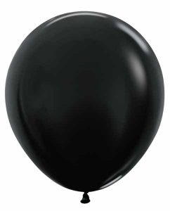 Black latex balloon for events and celebrations in Cornwall.