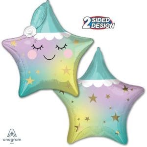 Anagram 25" Sleepy Star Pastel Multi Balloon Foil Balloon