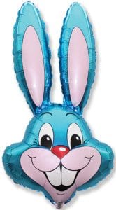 Huge Blue Rabbit Head Foil Balloon