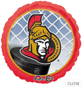 Ottawa Senators foil balloon with team logo for NHL party decor.