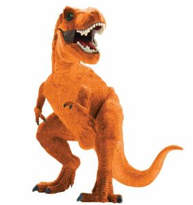 Airfilled Orange Dinosaur Foil Balloon Mini Shape