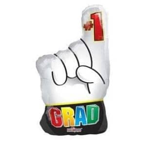 20" #1 Grad Hand Shape Foil Balloon