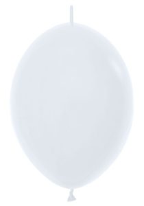 Decomex white link linking 12" latex balloon