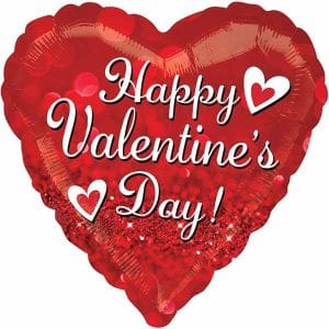 Heart Shaped Foil Balloon Valentine's Day