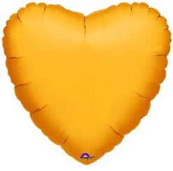 18" Heart Shaped Metallic Gold Foil Balloon