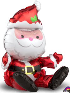 21" Sitting Santa Claus on a Shelf  Air Filled