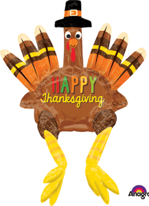 sitting turkey balloon decoration