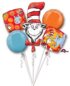 Anagram Dr Seuss Balloon Bouquet 5 Foil Balloons Party Decor