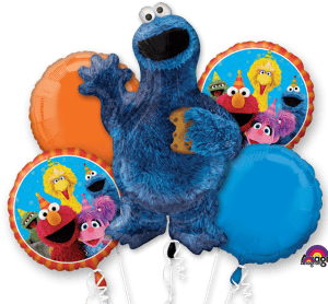 Anagram Sesame Street Cookie Monster Supershape 5 Foil Balloon Bouquet