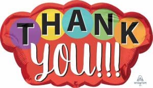 Big Thank You Foil Balloon 30"