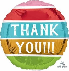Thank You Stripes Microfoil Balloon