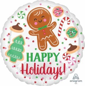 Cute Holiday Cookies Happy Holidays Foil Balloon