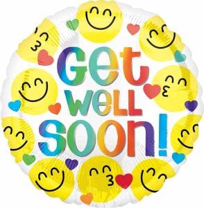 Get Well Soon Round Foil Balloon