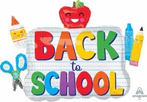 Back To School Jumbo Foil Balloon