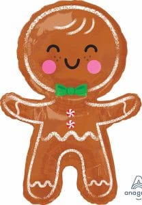 Happy Gingerbread Man Foil Balloon