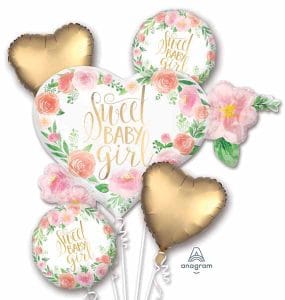 Sweet Baby Girl Balloon Bouquet
