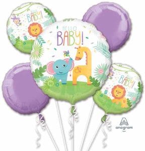 Gender Neutral Baby Shower Balloon Bouquet