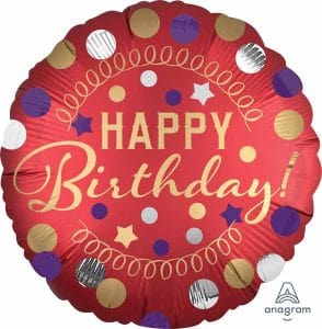 Birthday Balloon Dots & Swirls