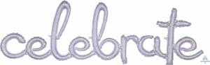Air Filled Balloon Celebrate Silver Script Decor
