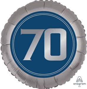 70th birthday foil balloon
