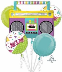 Anagram Awesome Birthday 5 Foil Balloons Bouquet Decor