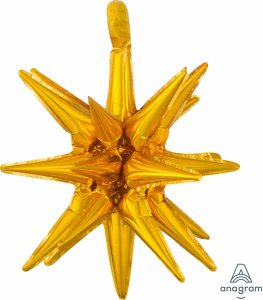 20" Gold Magic Star Foil Balloon Air-Fill