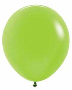 Bright neon green latex balloon for party decorations in Cornwall.