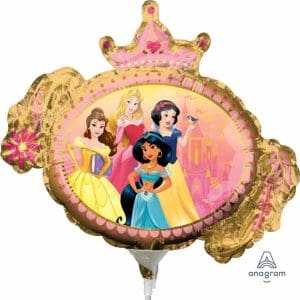 Gold Crown Disney Princesses Mini Foil Balloon