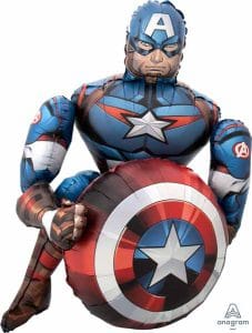 Captain America Walks On Air Foil Balloon