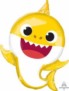 Baby Shark Yellow Helium Birthday Balloon