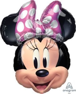 Jumbo Minnie Mouse Balloon with Pink Bow