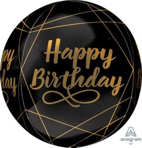 Happy Birthday Orbz 15" Decorative Balloon