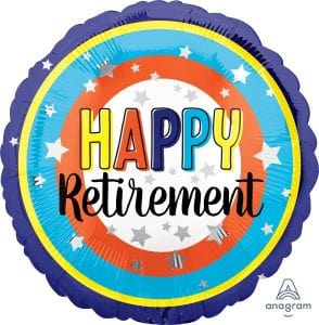 Anagram 18" Happy Retirement Circles Colorful Foil Balloon Party Decor