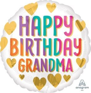 Happy Birthday Grandma Balloon Flower Bouquet