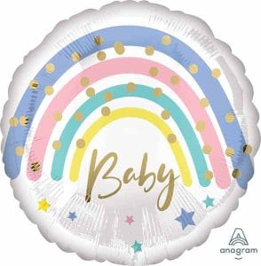 Gender Neutral Baby Shower Round Foil Balloon