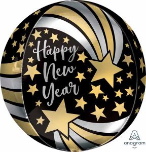 16" Orbz New Year's Round Balloon