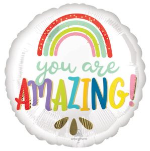 Anagram 18" Round You Are Amazing Rainbow Foil Balloon