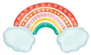 Retro Rainbow Foil Balloon