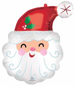 27" Smiling Santa Foil Balloon