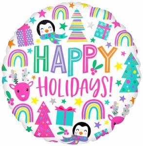 Happy Holiday Cute Foil Balloon
